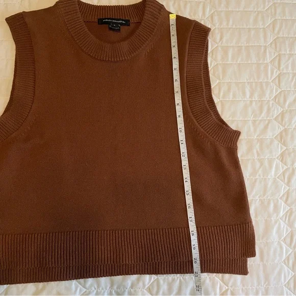 French Connection Brown Sweater Vest Large - Picture 4 of 6